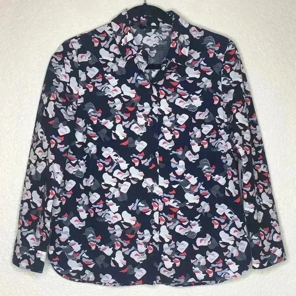 COS Button Down Shirt Women Size 38 Long Sleeves Fitted Multicolor - Picture 1 of 7